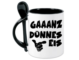 Tasse Gaaanz dünnes Eis - mit Löffel