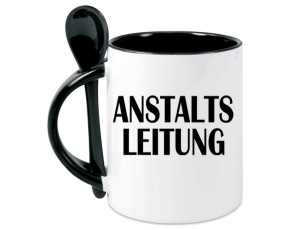 Tasse Anstaltsleitung - mit Löffel