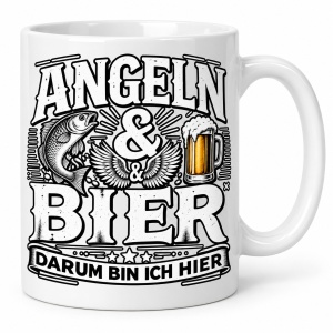 Tasse Angeln und Bier