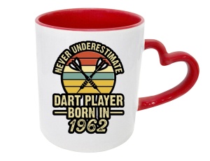 Tasse Dart Player - mit Herzhenkel