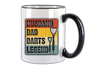 Tasse Husband Dad Darts Legend