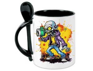 Tasse Zombie - mit Löffel