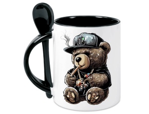 Tasse Teddybär - mit Löffel
