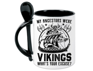 Tasse Vikings whats your excuse - mit Löffel
