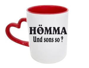 Tasse Hömma Und sons so - mit Herzhenkel