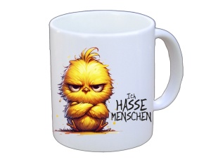 Tasse Ich hasse Menschen Kücken