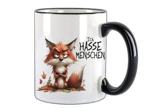 Tasse Ich hasse Menschen Fuchs