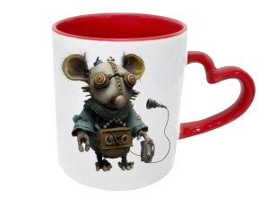 Tasse Unloved Toy Maus - mit Herzhenkel