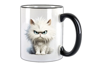 Tasse Katze weiß