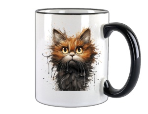 Tasse Katze braun