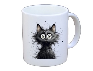 Tasse Katze schwarz