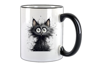 Tasse Katze schwarz