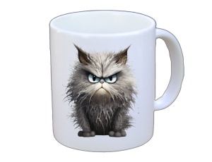 Tasse Katze grau