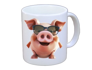 Tasse Schweinchen Brille