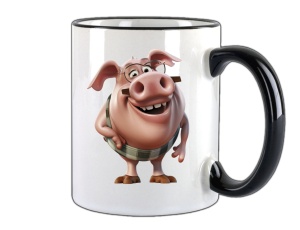 Tasse Schweinchen Brille