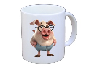 Tasse Schweinchen Brille