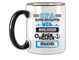 Tasse Opa wurde erschaffen weil Enkelkinder auch Helden brauchen