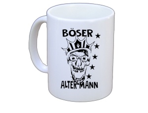 Tasse Böser alter Mann