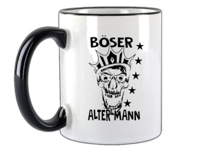 Tasse Böser alter Mann