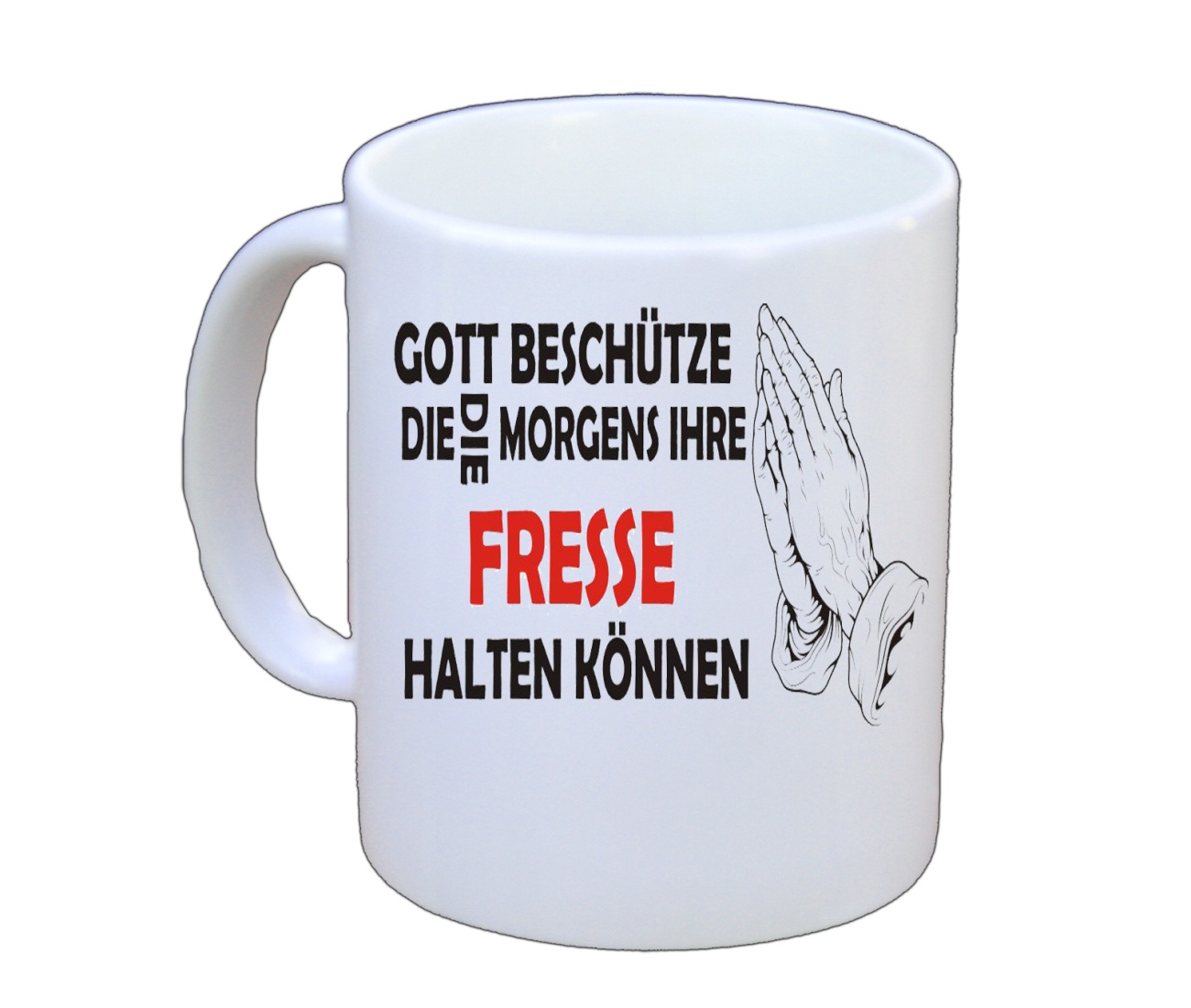 Tasse Gott beschützte die