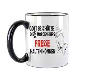 Tasse Gott beschützte die