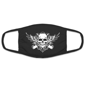 Mund Nasenschutz Totenkopf Flügel