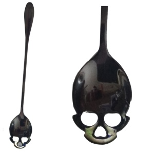 Edelstahllöffel Totenkopf