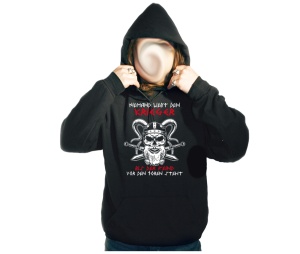 Kapusweatshirt Niemand liebt den Krieger