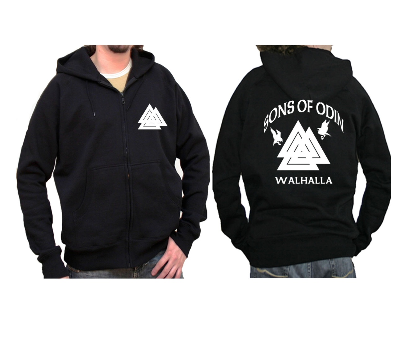 Sweatjacke mit Kapuze Sons of Odin Walhalla