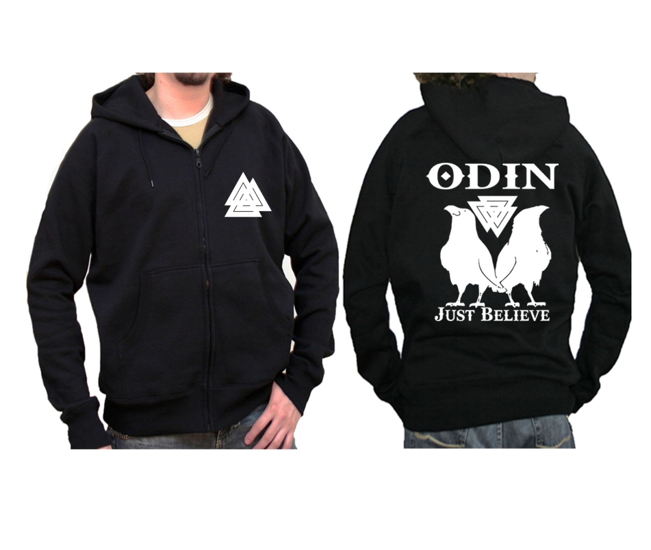 Sweatjacke mit Kapuze Odin Just believe