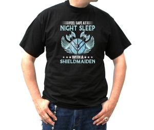 T-Shirt Night Sleep With A Shieldmaiden